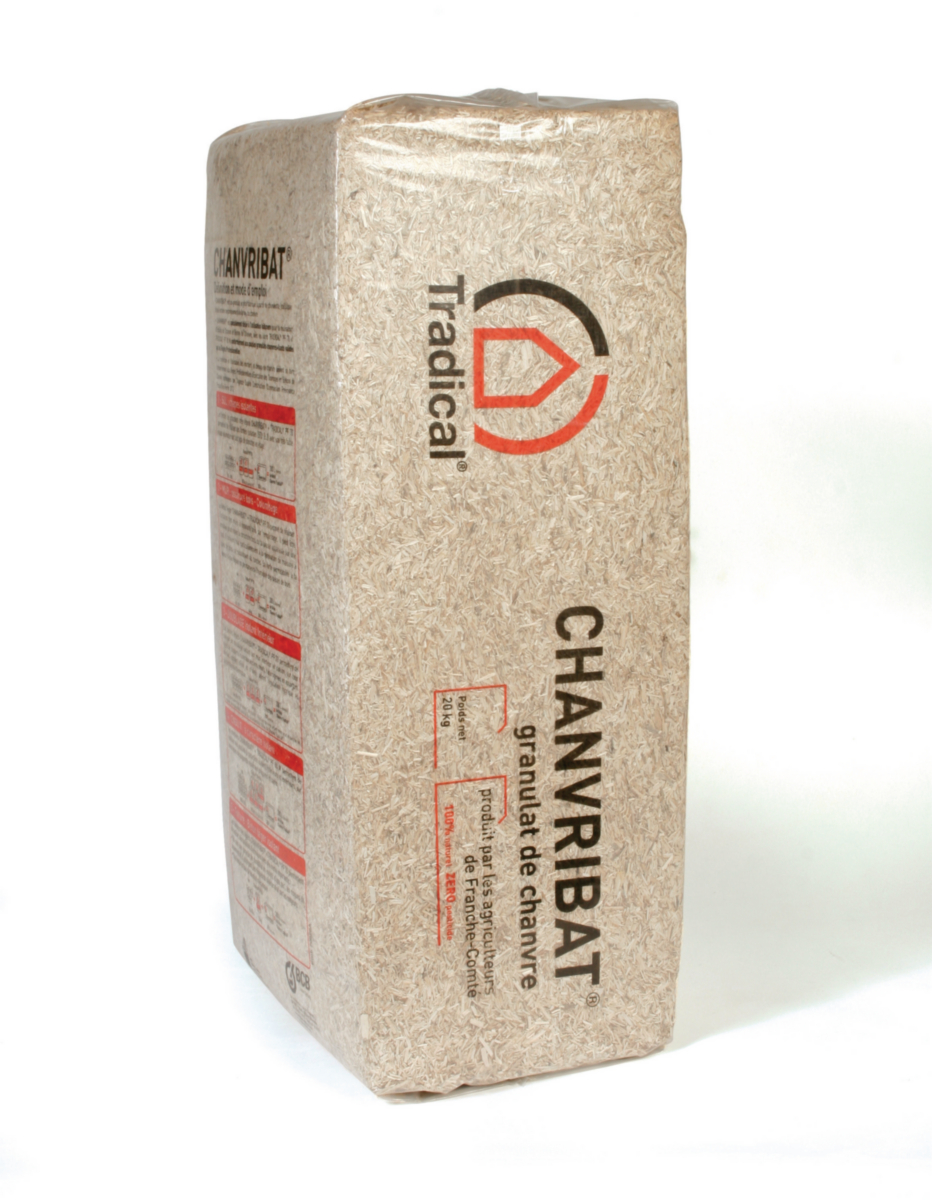 Chanvribat® Certifierad Hampaskävor för certifierad Hampakalk och Hygroskopiskt kalkbruk 
