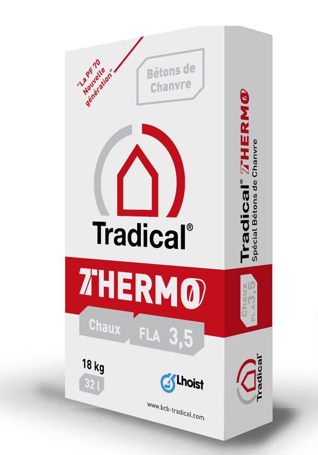 Thermo certifierad binder Formulerade kalk för Tradical® hampakalk